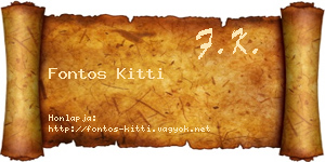 Fontos Kitti névjegykártya